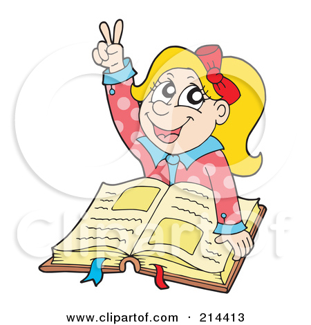 Royalty Free  Rf  Clipart Illustration Of A Smart School Girl Raising