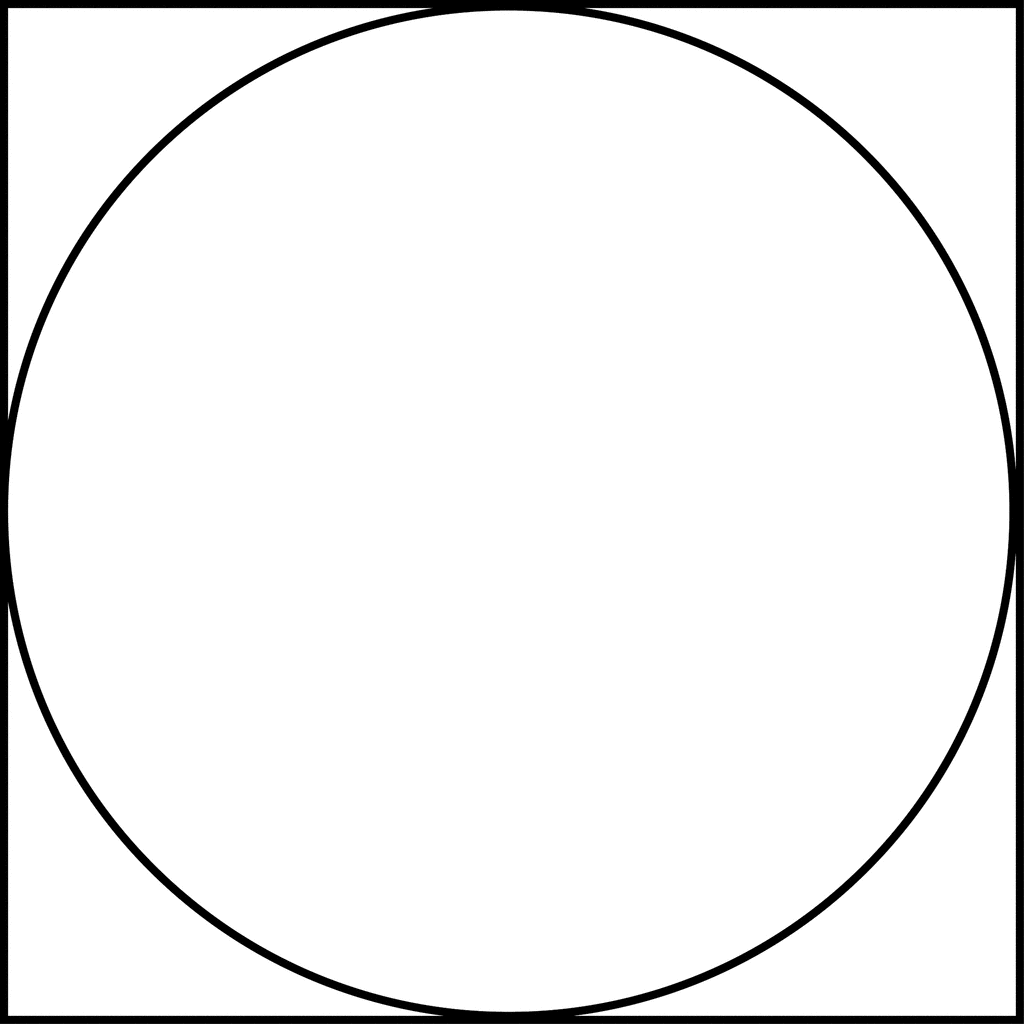 Square Circumscribed About A Circle   Clipart Etc