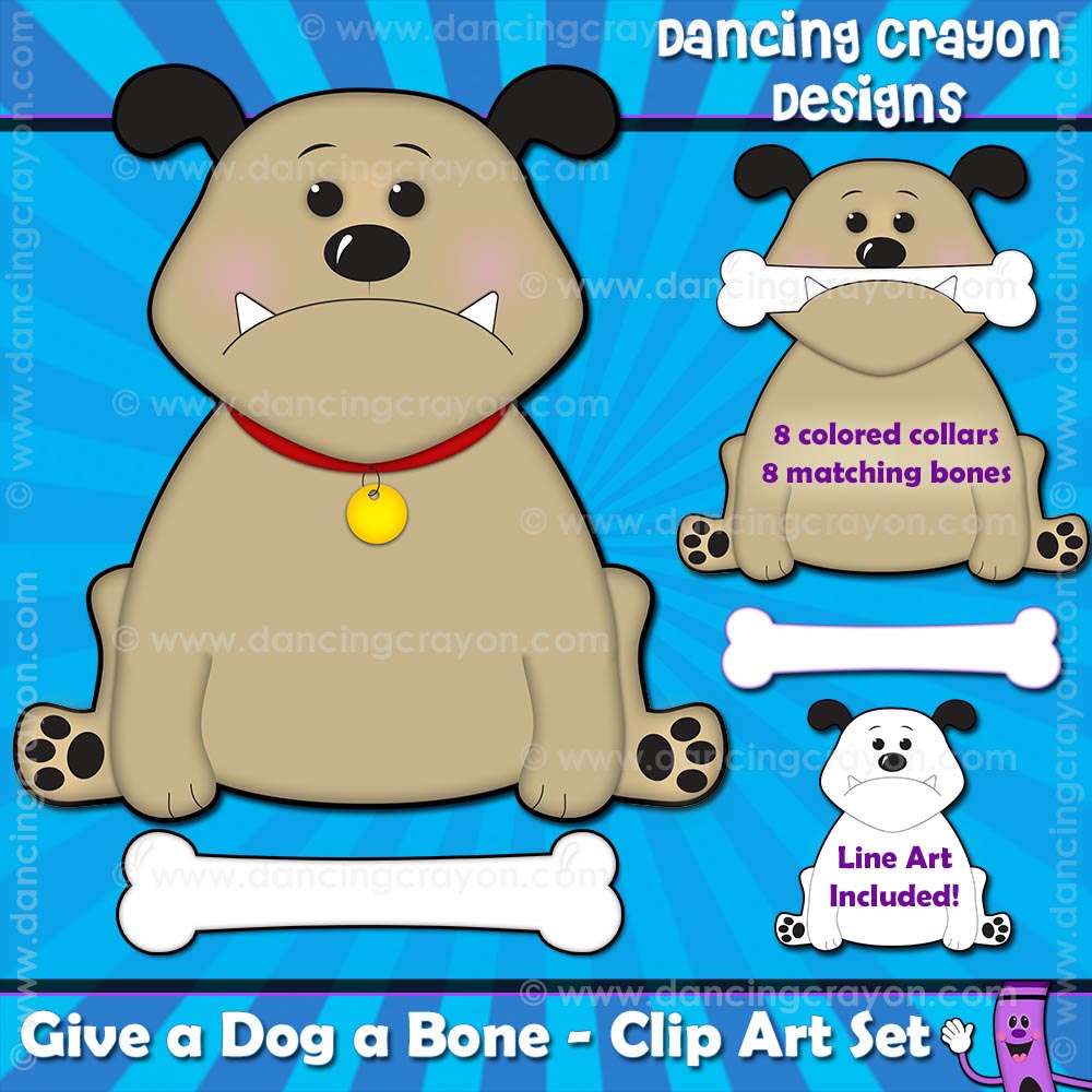 Tth Chose This Dog And Bone Clipart Set