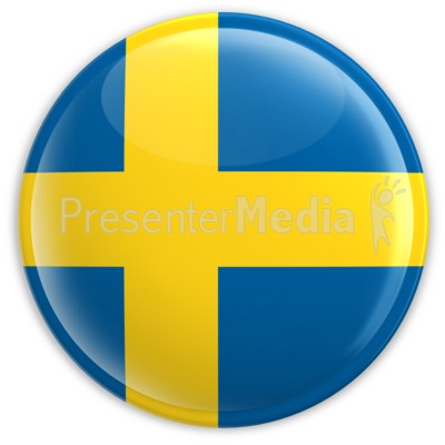 Badge Of The Flag Of Sweden Presentation Clipart