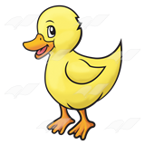 Beka Book    Clip Art    Yellow Duck With Mouth Open
