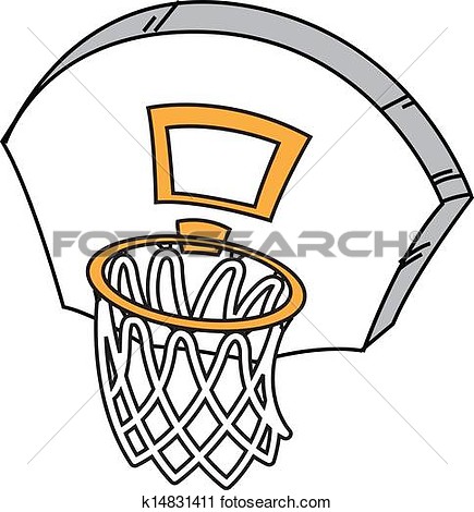 Clipart   Basketball Hoop  Fotosearch   Search Clip Art Illustration