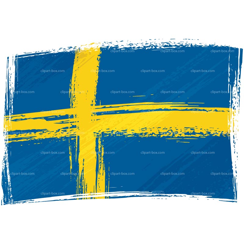 Clipart Sweden Flag   Sketch   Royalty Free Vector Design
