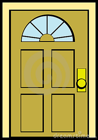 Closed Door Vector Illustration Royalty Free Stock Photo   Image