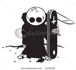 Death With A Switchblade Clipart Image