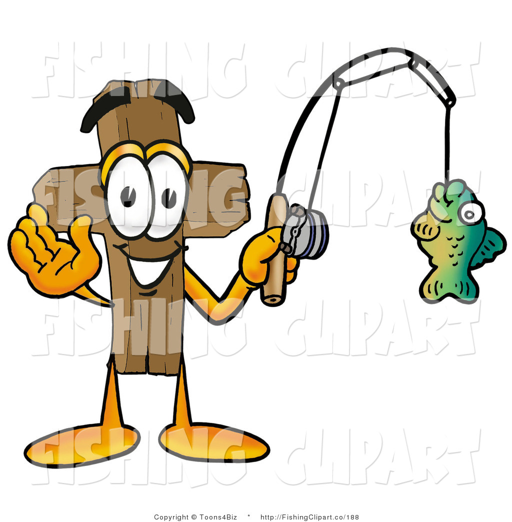 Fishing Pole With Fish A Fish On A Fishing Pole