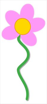Free Flower Pink W Stem Clipart