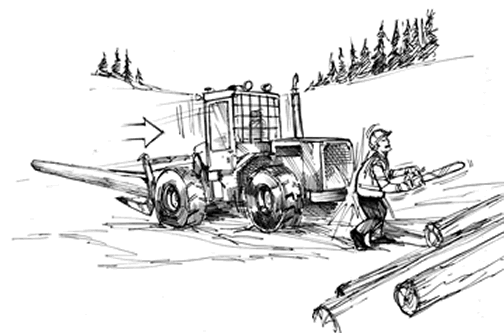 Log Skidder Clipart The Operator Had Seen The