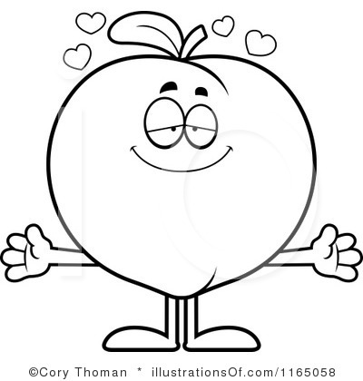 Peach Clipart Black And White   Clipart Panda Free Clipart Images