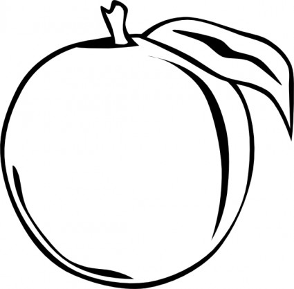 Peach Clipart Black And White   Clipart Panda Free Clipart Images