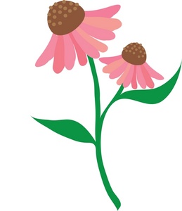 Pink Flower With Stem Clipart Single Flower With Stem
