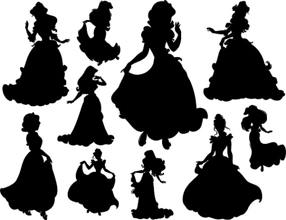 Princess Silhouette Clip Art Disney Princess Silhouette Clipart
