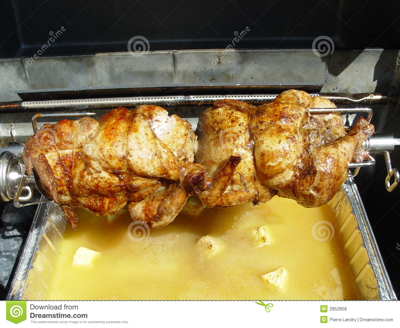 Spit Roast Chicken Royalty Free Stock Photos   Image  2852858