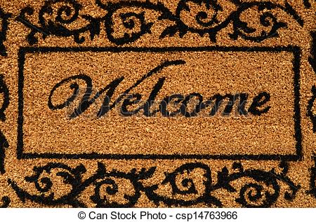 Stock Image Of Welcome Mat Background   Conceptual Image Of A Welcome