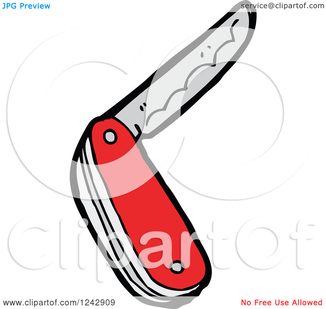 Switchblade Clipart Clipart Of A Pocket Knife   Royalty Free Vector    