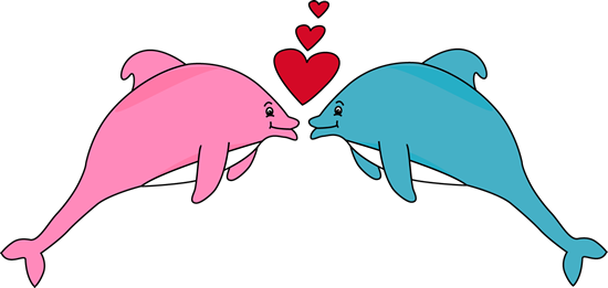 Valentine S Day Dolphins Clip Art   Valentine S Day Dolphins Image