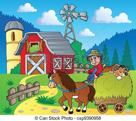 Vector Of Farm Theme Image 6   Vector Illustration Csp9390958   Search
