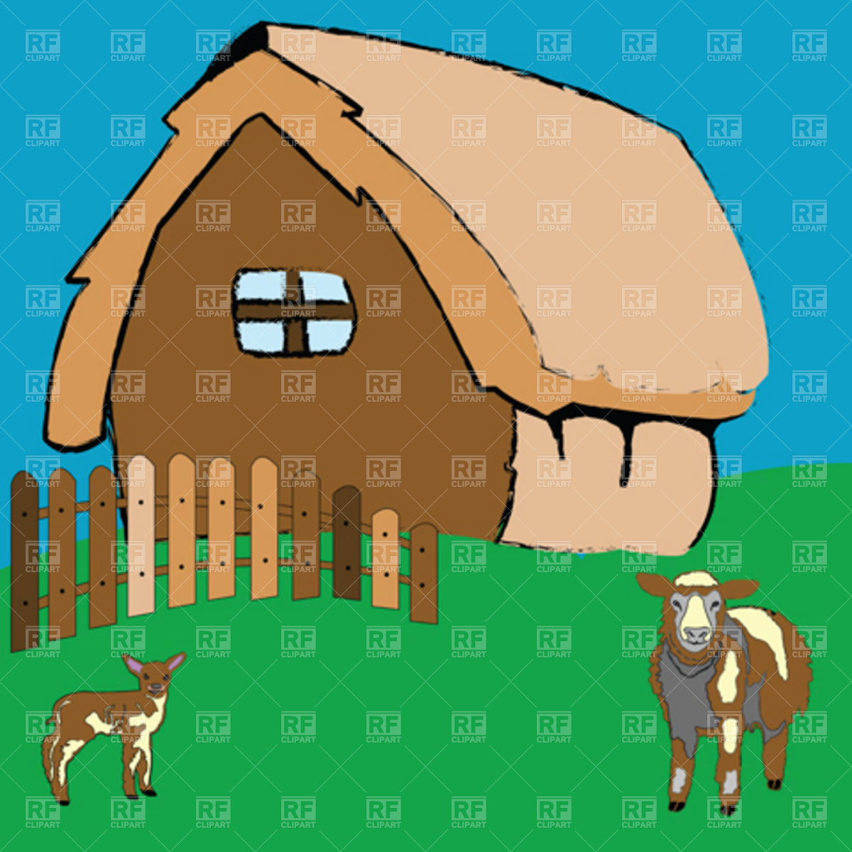 With Farm Animals 4367 Download Royalty Free Vector Clipart  Eps
