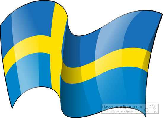 World Flags   Sweden Flag Waving 2   Classroom Clipart
