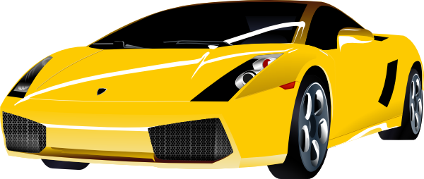 Yellow Lamborghini Clip Art At Clker Com   Vector Clip Art Online    
