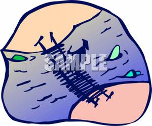 Beam Bridge Over A Stream   Royalty Free Clipart Picture