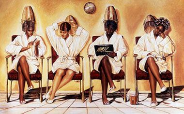 Black Beauty Salon Art   African American Hair Salon Posters
