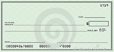 Blank Check With Open Space For Your Text Royalty Free Stock Image