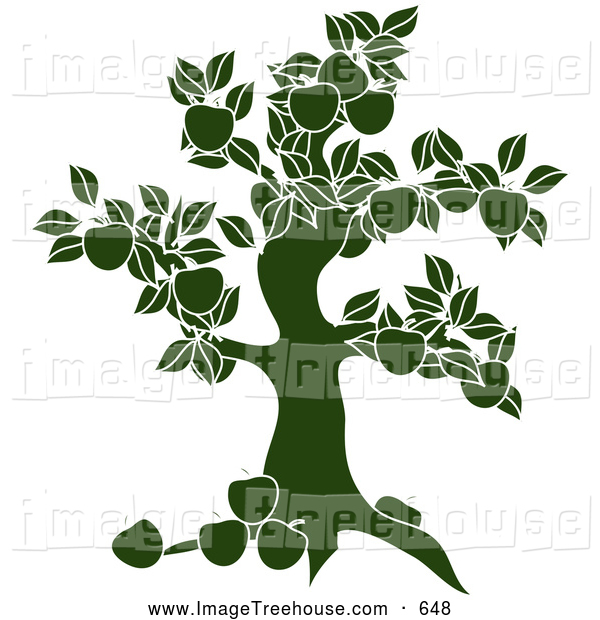 Clipart Of A Green Apple Tree By Pams Clipart    648