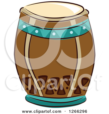 Clipart Of A Tiki Party Drum   Royalty Free Vector Illustration By Bnp