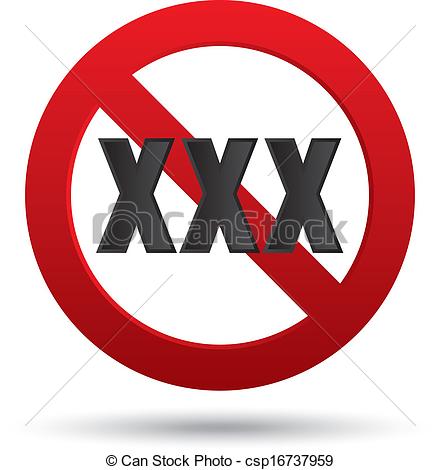 Clipart Vector Of Xxx Adults Only Content Sign Vector Button Age Limit