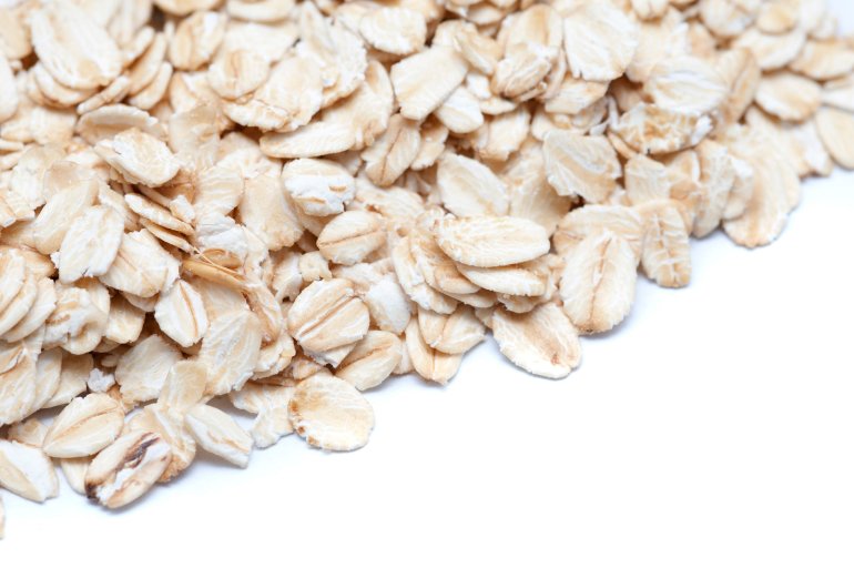 Closeup View Of Healthy Rolled Oats Used As An Ingredient In Many