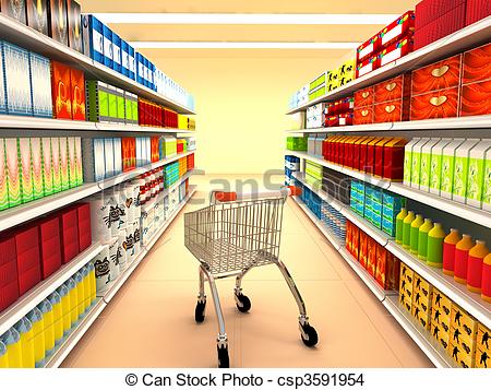 Drawing Of Supermarket 3d Rendered Image Csp3591954   Search Clip Art