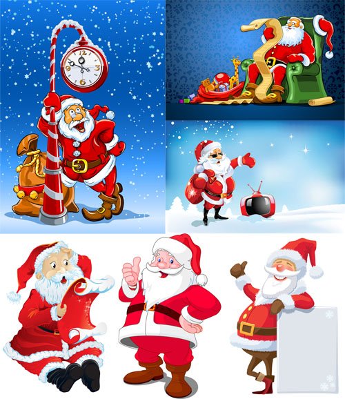 Funny Santa Claus   Vector Clipart   Free Vectors
