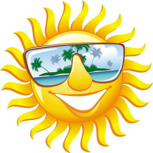 Happy Sun With Glasses Sun Smiley Face Expression