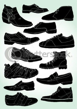 Men S Shoes Hand Drawn Stock Vector   Clipart Me