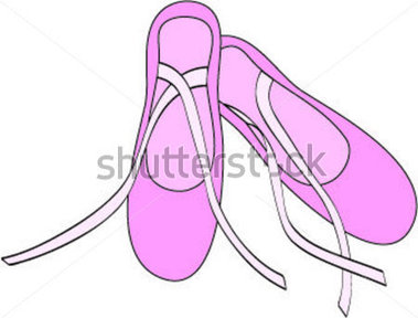 Pretty Pink Ballet Shoes With Long Ribbon Laces   Vector