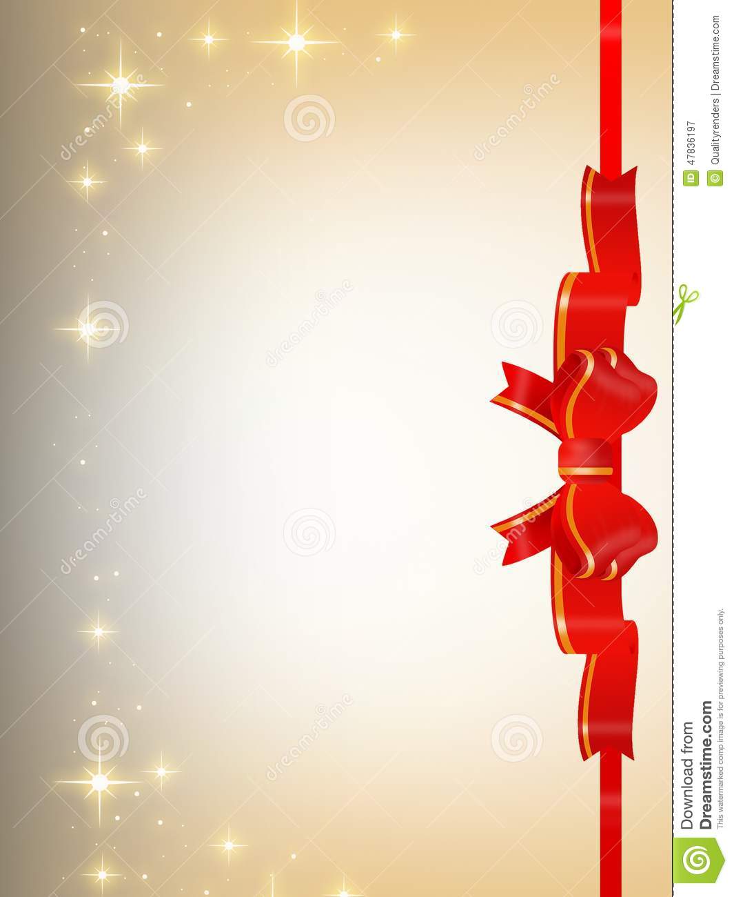 Shiny Red Long Ribbon Abstrack Background Flyer Template Stock    