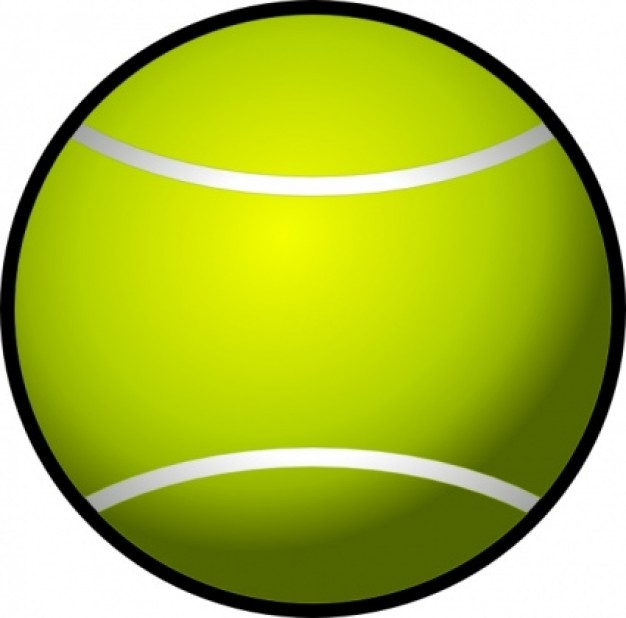 Simple Tennis Ball Clip Art   Free Images At Clker Com   Vector Clip
