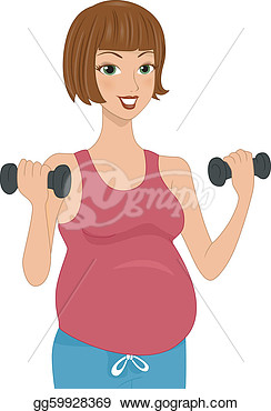 Stock Illustration   Pregnancy Workout  Clipart Drawing Gg59928369