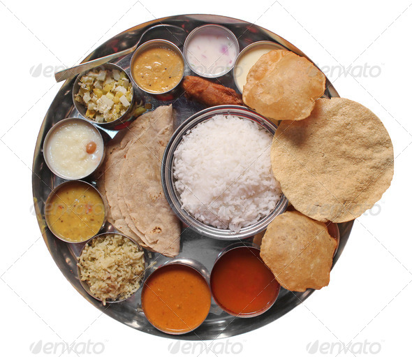 Traditional Indian Lunch Food And Meals   Stock Photo   Photodune
