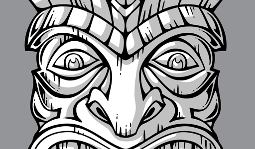 Vector Genius Has Hand Drawn These Tribal Tiki Clipart Illustrations