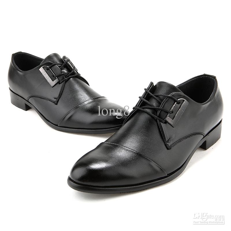 Wholesale   Men S Black Dress Shoes 2012 Fashion Italian Style