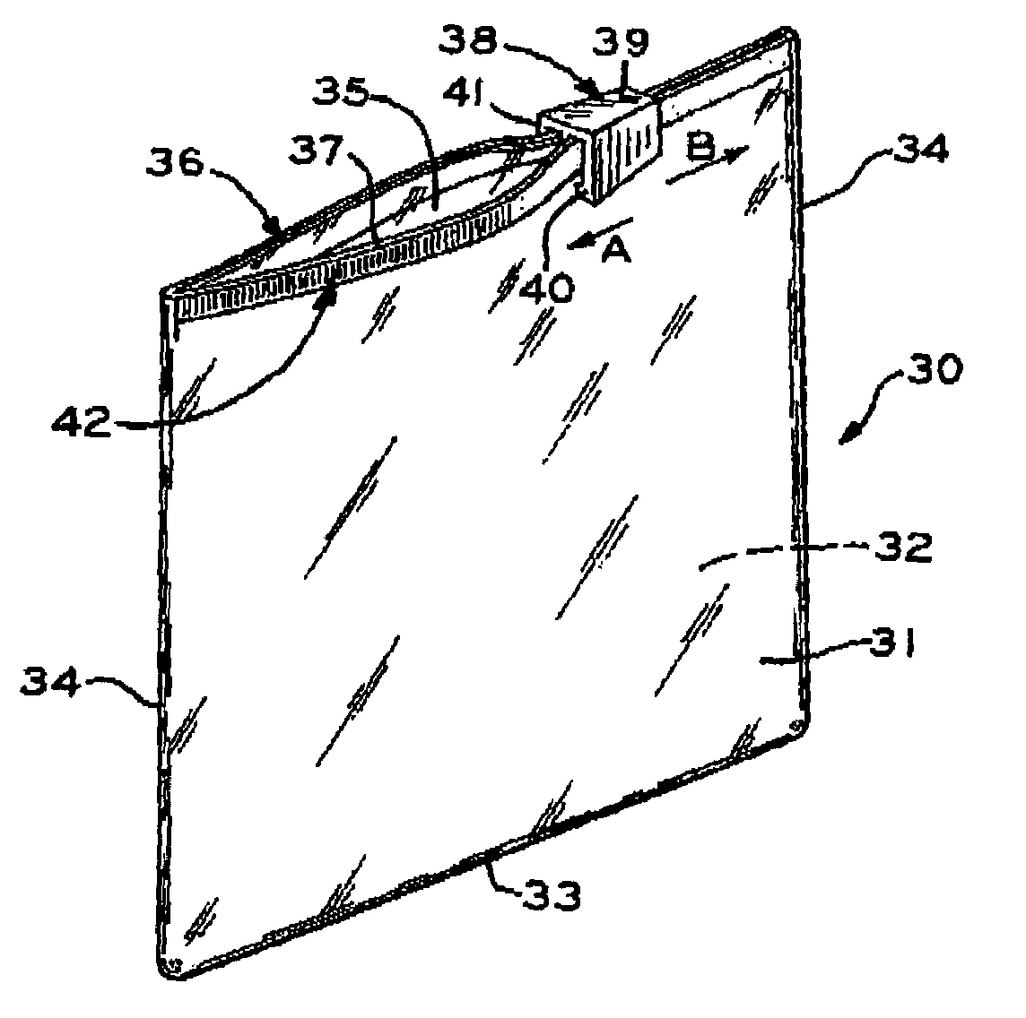 Ziplock Bag Drawing Patent Us7029178   Zip Lock