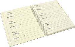 Address Book With Large Print And Widely Spaced Lines For Easy Sight