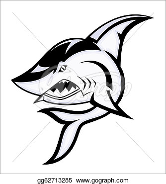 Angry Shark Mascot Vector