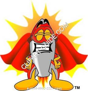 Clipart Cartoon Rocket Super Hero