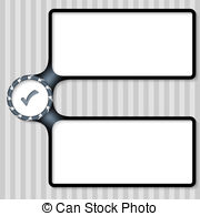 Double Box For Entering Text With Arrows And Check Box Clip Art Vector