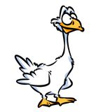 Funny Goose Cartoon Illustration Royalty Free Stock Photography