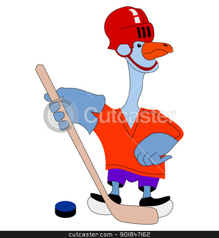 Funny Goose Stock Vector Clipart Funny Character Little Goose In