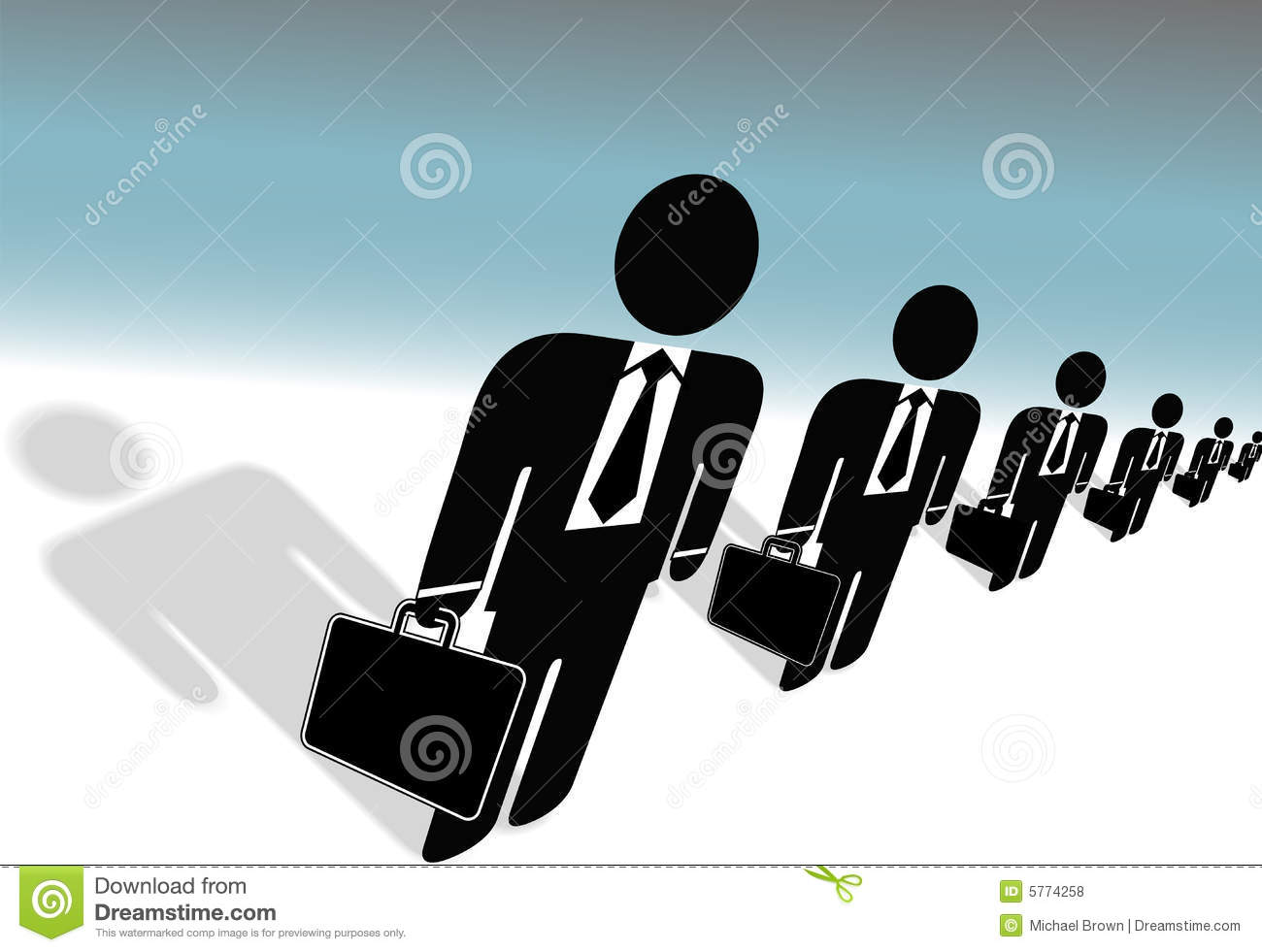     In A Row With Briefcases Human Resources Ready To Work For You